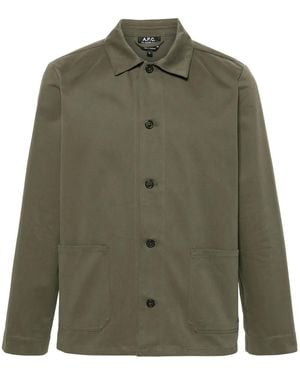 A.P.C. Twill Shirt Jacket - Green