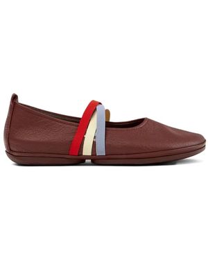 Camper Twins Leather Ballet Flats - Red