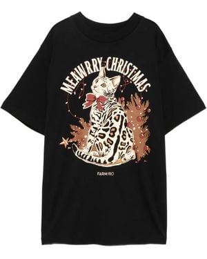 FARM Rio Camiseta Mearry Christmas - Negro