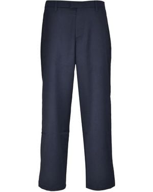 Yan Simmon Stretch-Cotton Trousers - Blue