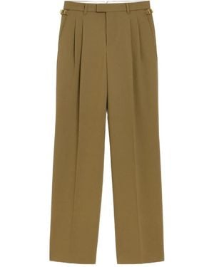 Ami Paris Wide-Leg-Hose mit Lasche - Grün