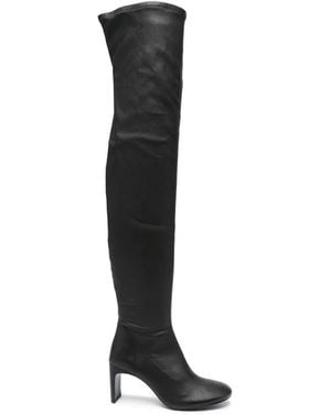 Patrizia Pepe 75Mm Nappa Leather Thigh-High Boots - Black