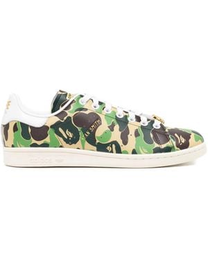 A Bathing Ape X Adidas Stan Smith Trainers - Green