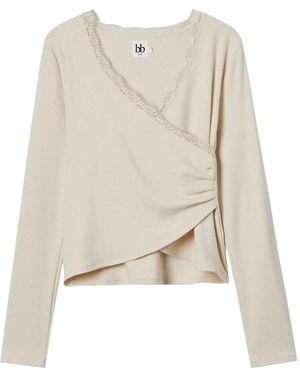 B+ AB Lace-Trim Top - Natural