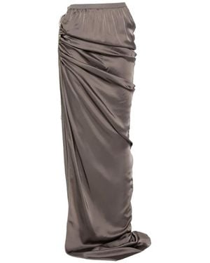 Rick Owens Edfu Draped Maxi Skirt - Grey