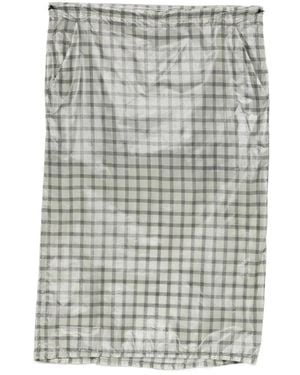 ROA Checked-Print Midi Skirt - Gray