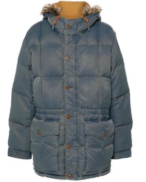 RRL Arden フーデッド キルティングコート - ブルー