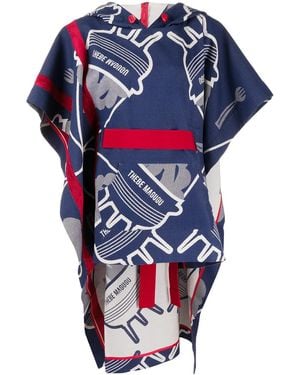 Thebe Magugu Basotho Printed Cape - Blue