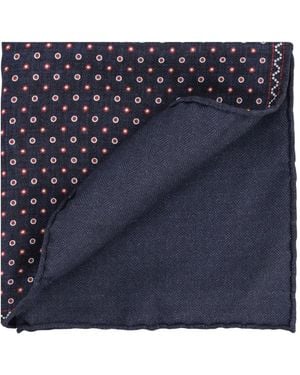 Brunello Cucinelli Pochet Met Geometrische Print - Blauw