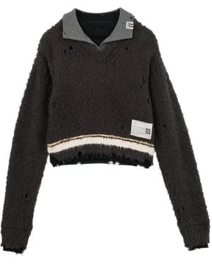 Maison Mihara Yasuhiro Jersey Con Triple Capa - Negro