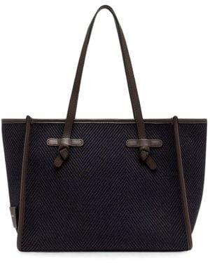 Gianni Chiarini Marcella Medium Herringbone Tote Bag - Black