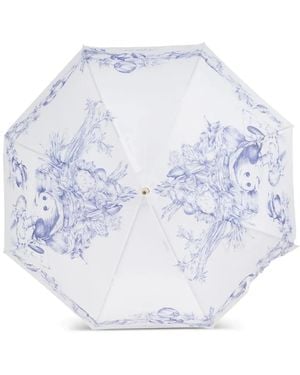 Moschino Parapluie À Imprimé Graphique - Blanc