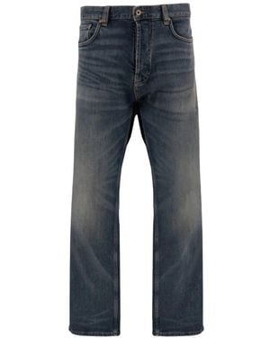 Emporio Armani Whiskering-Effect Jeans - Blue