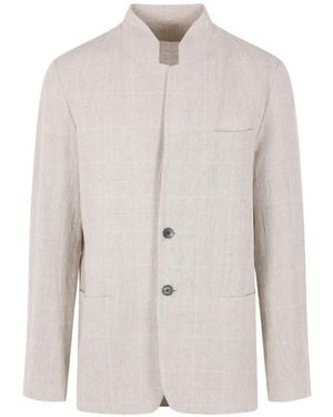 Sease Check-Pattern Shirt - White