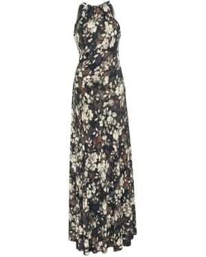 Jonathan Simkhai Floral-Print Ruched Maxi Dress - White