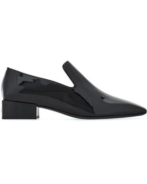Ferragamo Mocassini Con Punta Quadrata - Nero