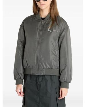 Karlkani Chest-Signature Bomber Jacket - Grey