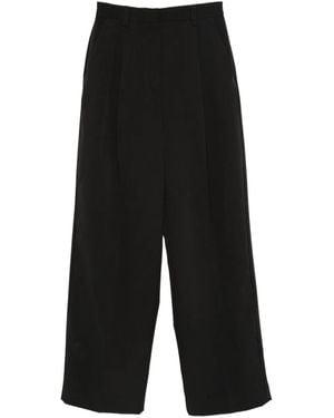 Thelatest Pleat-Detail Trousers - Black