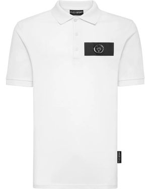 Philipp Plein Polo Con Stampa - Bianco