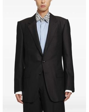 Tom Ford Colbert Sakko Mit Satin-Streifen - Schwarz