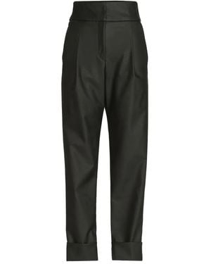 Silvia Tcherassi Moad Cuffed-Hem Pants - Black