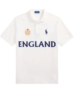Polo Ralph Lauren Polo Polo Pony England À Blason Brodé - White