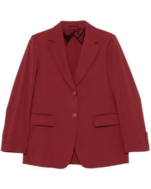Max Mara Mstassenzi Single-Breasted Notched-Lapels Blazer - Red