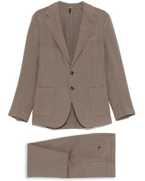Dell'Oglio Single-Breasted Suit - Brown