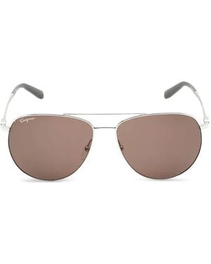 Ferragamo Pilot-Frame Sunglasses - Metallic