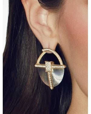 Ashaha Hiba Diamond Drop Earrings - Blue