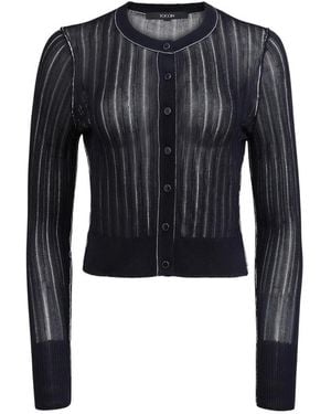 Toccin Cardigan Crosby À Coupe Crop - Blue