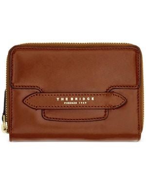The Bridge Zip-Around Leather Wallet - Brown