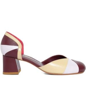 Sarah Chofakian Pumps Met Colourblocking - Roze