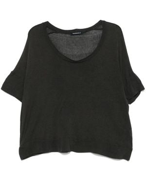 Rundholz シルク Tシャツ - ブラック