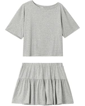 B+ AB Pijama Con Falda A Capas - Gris