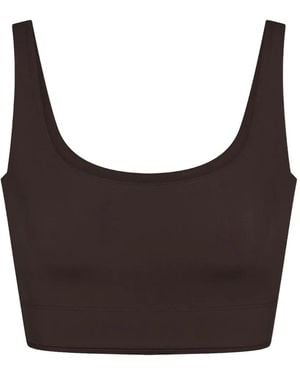 Skims X Nike Sport-Bh Met Diepe Ronde Hals - Bruin