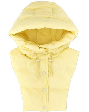 Army by Yves Salomon Padded Bib-Style Hood - Yellow