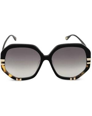 Chloé Geometric-Frame Sunglasses - Black