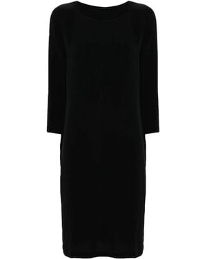 Private 0204 Midikleid Mit Raffung - Schwarz