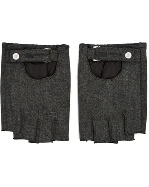 Karl Lagerfeld フィンガーレス デニムグローブ - ブラック