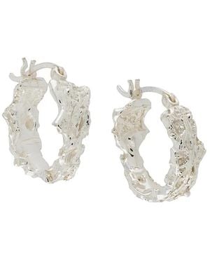 Loveness Lee Small Rebutia Hoop Earrings - White