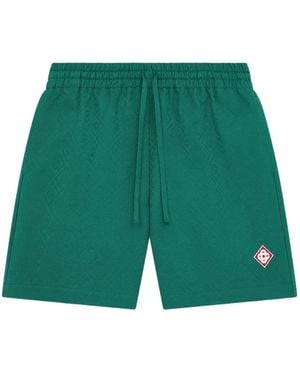 CASABLANCA Monogram Jacquard Shorts - Green