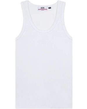Gcds Logo-Embroidery Tank Top - White