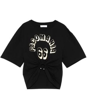 Rabanne Ring-Detail T-Shirt - Black