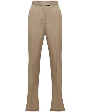 The Attico Virgin-Wool Tailored Trousers - Natural