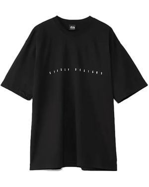 Stussy T-Shirt Met Grafische Print - Zwart