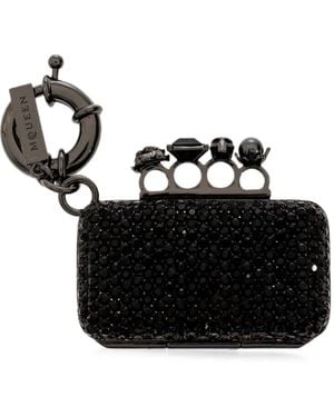 McQueen Knuckle Clutch Charm Bag Charm - Black