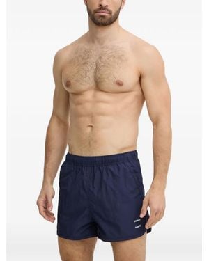 Samsøe & Samsøe Logo-Print Swim Shorts - Blue