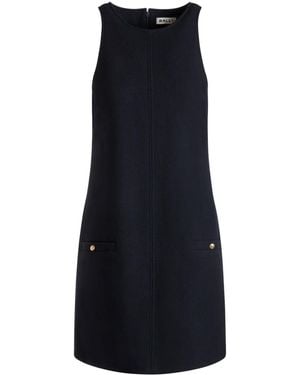 Bally A-Line Wool Minidress - Blue