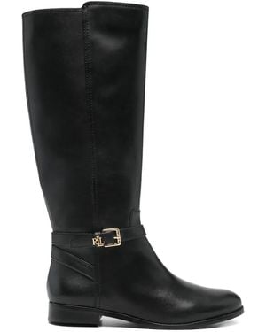 Ralph Lauren Brooke Ii Buckle Tall Boots - ブラック